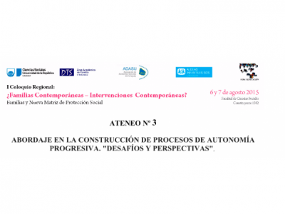 3º Ateneo abordaje en la construcción de procesos de autonomía progresiva